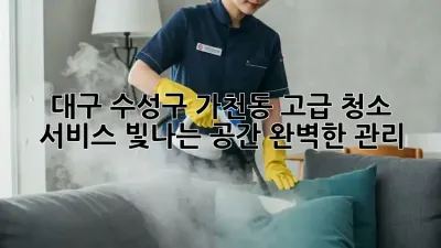 대구 수성구 가천동 고급 청소 서비스: 빛나는 공간, 완벽한 관리