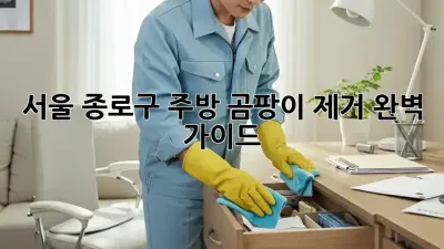 서울 종로구 주방 곰팡이 제거, 완벽 가이드 🏡